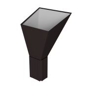 Воронка водосборная прямоугольная Vortex Lite Matt RAL 9005 черный