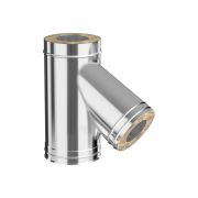 Тройник сэндвича-И 135х350х250; Оц 0,50 + AISI 430 1,00 (КОНДЕНСАТ) (RAL 8017) п/о