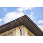 Софит металлический центральная перфорация 0,45 РЕ Double с пленкой RAL 3005 красное вино