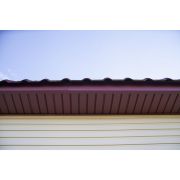 Софит металлический без перфорации 0,5 Satin Matt с пленкой RAL 3005 красное вино