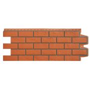 Фасадная панель Grand Line Состаренный кирпич Премиум коралловая (шов RAL 7006)