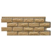 Фасадная панель Grand Line Колотый камень Премиум горчичная (шов RAL 7006)