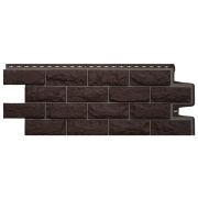 Фасадная панель Grand Line Колотый камень Премиум шоколадная (шов RAL 7006)