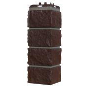 Угол наружный Grand Line Колотый камень Премиум шоколадный (шов RAL 7006)