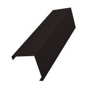 Декоративная накладка угловая для горизонтального монтажа штакетника 0,45 PE-Double с пленкойRAL 9005 черный