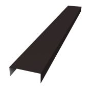 Декоративная накладка прямая для горизонтального монтажа штакетника 0,45 Drap RAL 9005 черный