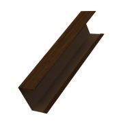 Крышка забора для горизонтального монтажа штакетника 0,45 Print Elite Choco Wood TwinColor