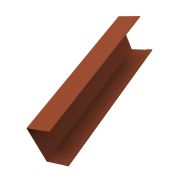 Крышка забора для горизонтального монтажа штакетника 0,45 Drap RAL 8004 терракота