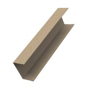 Крышка забора для горизонтального монтажа штакетника 0,45 Print Elite Milky Wood TwinColor