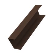 Крышка забора для горизонтального монтажа штакетника 0,45 Drap RAL 8017 шоколад