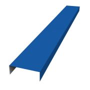 Декоративная накладка прямая для горизонтального монтажа штакетника 0,45 PE с пленкой RAL 5005 сигнальный синий