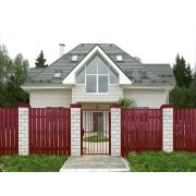 Штакетник Twin фигурный 0,45 Drap TX RR 32 темно-коричневый