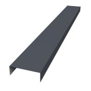 Декоративная накладка прямая для горизонтального монтажа штакетника 0,45 Drap TX RAL 7024 мокрый асфальт