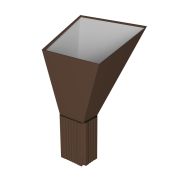 Воронка водосборная прямоугольная Vortex Lite Matt RAL 8017 шоколад