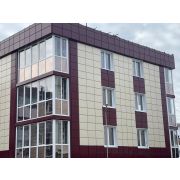 Кассета фасадная угловая открытого типа 1,2 c порошковым покрытием RAL 7021 Черно-серый