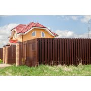 Штакетник Прямоугольный фигурный 0,45 Drap-double TX RR 32 темно-коричневый