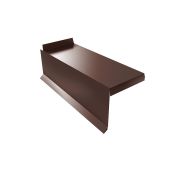 Планка торцевая сегментная Квадро профи Правая 0,5 Satin RAL 8017 шоколад