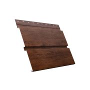 Металлический софит Квадро брус с перфорацией 0,45 Print Premium с пленкой Cherry Wood Fresh