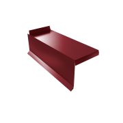 Планка торцевая сегментная Квадро профи Правая 0,5 Satin Matt TX RAL 3005 красное вино