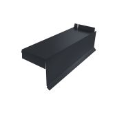 Планка торцевая сегментная Квадро профи Левая стартовая 0,45 Drap TX RAL 7024 мокрый асфальт