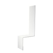 Планка примыкание боковое фальц 0,5 Satin с пленкой RAL 9003 сигнальный белый (3м)