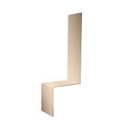 Планка примыкание боковое фальц 0,5 Satin с пленкой RAL 1015 светлая слоновая кость (2,5м)