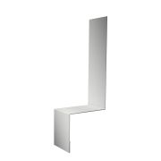 Планка примыкание боковое фальц 0,5 Satin с пленкой RAL 9006 бело-алюминиевый (2,5м)