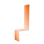 Планка примыкание боковое фальц 0,45 PE с пленкой RAL 2004 оранжевый (2м)