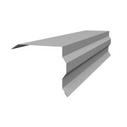 Планка торцевая фигурная 100х85 0,45 PE с пленкой RAL 9006 бело-алюминиевый (2,5м)