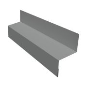 Отлив межэтажный 35 0,5 Satin с пленкой RAL 9006 бело-алюминиевый (2,5м)