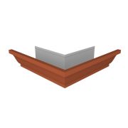 Угол желоба со сварным швом внешний Vortex Lite 130мм RAL 8004 терракота
