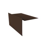 Планка ветровая для мягкой кровли 100х20х70 0,5 GreenCoat Pural BT, matt RR 887 шоколадно-коричневый (RAL 8017 шоколад) (2,5м)
