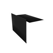 Планка ветровая для мягкой кровли 130х25х100 0,5 PurPro Matt 275 RAL 9005 черный (2,5м)