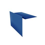 Планка ветровая для мягкой кровли 130х25х100 0,45 PE с пленкой RAL 5002 ультрамариново-синий (2м)
