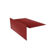 Планка ветровая для мягкой кровли 100х20х100 0,5 Satin с пленкой RAL 3011 коричнево-красный (2,5м)