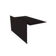 Планка ветровая для мягкой кровли 100х20х70 0,5 GreenCoat Pural BT, matt RR 33 черный (RAL 9005 черный) (2,5м)