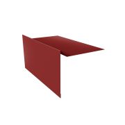 Планка ветровая для мягкой кровли 100х20х70 0,5 Satin с пленкой RAL 3011 коричнево-красный (3м)