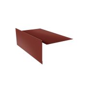 Планка ветровая для мягкой кровли 100х20х100 0,5 Satin с пленкой RAL 3009 оксидно-красный (2,5м)