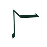 Планка ветровая для мягкой кровли двойная завальцовка 60х30х90 0,4 PE с пленкой RAL 6005 зеленый мох (2м)