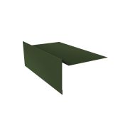 Планка ветровая для мягкой кровли 100х20х100 0,5 GreenCoat Pural BT с пленкой RR 11 темно-зеленый (RAL 6020 хромовая зелень) (2м)