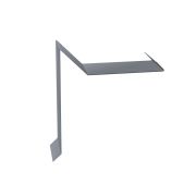 Планка ветровая для мягкой кровли двойная завальцовка 60х30х90 0,45 PE с пленкой RAL 9006 бело-алюминиевый (3м)