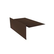 Планка ветровая для мягкой кровли 100х20х100 0,5 GreenCoat Pural BT, matt RR 887 шоколадно-коричневый (RAL 8017 шоколад) (2м)