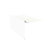 Планка ветровая для мягкой кровли 100х20х70 0,5 Satin с пленкой RAL 9003 сигнальный белый (2,5м)