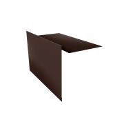 Планка ветровая д/м.кровли 130х25х100 0,7 PE с пленкой RAL 8017 шоколад (2м)