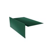 Планка ветровая для мягкой кровли 100х20х100 0,5 Satin с пленкой RAL 6005 зеленый мох (2,5м)