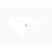 Планка ветровая для мягкой кровли 100х20х100 0,45 PE с пленкой RAL 9003 сигнальный белый (3м)