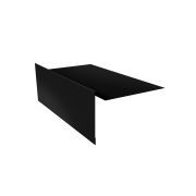 Планка ветровая для мягкой кровли 100х20х100 0,5 Satin с пленкой RAL 9005 черный (2,5м)