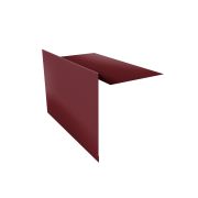 Планка ветровая для мягкой кровли 130х25х100 0,45 Drap RAL 3005 красное вино (3м)