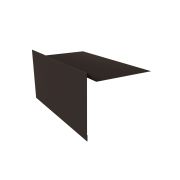 Планка ветровая для мягкой кровли 100х20х70 0,5 GreenCoat Pural BT с пленкой RR 32 темно-коричневый (RAL 8019 серо-коричневый) (2,5м)