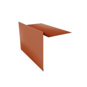 Планка ветровая для мягкой кровли 130х25х100 0,45 PE с пленкой RAL 8004 терракота (3м)